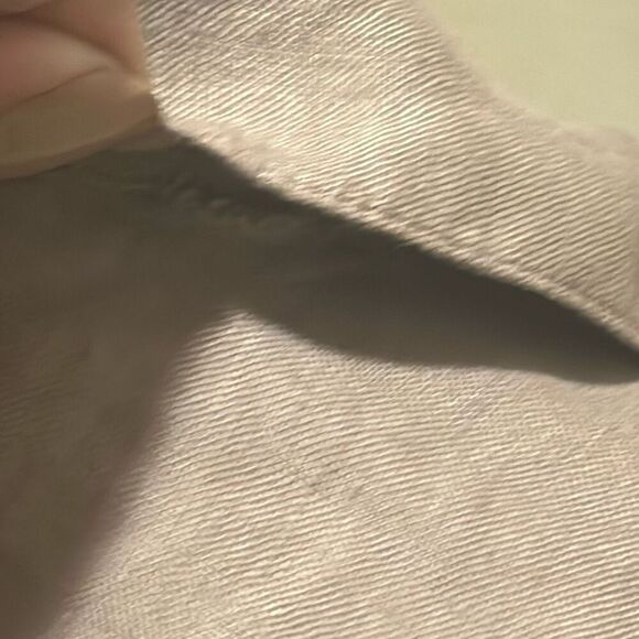 Gold Hawk Women's S Linen Shirt Jacket Taupe Beige Natural Lagenlook Earthy Boho - Picture 5 of 11